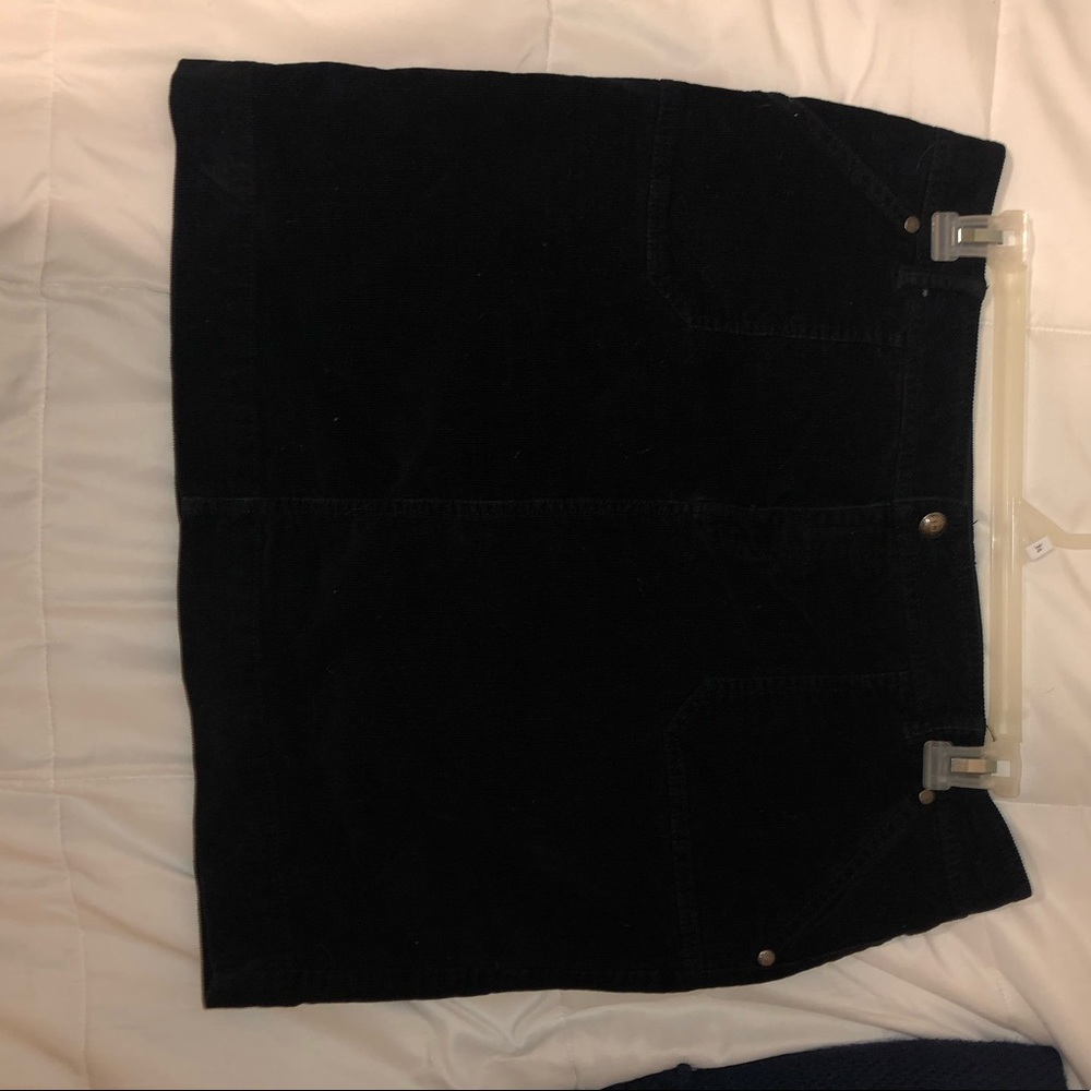black corduroy skirt